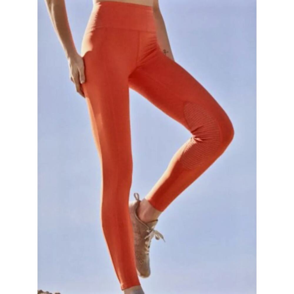 Free‎ People Movement Refine Hi Rise Leggings Orange Breathable Mesh XS